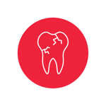 chipped or broken teeth icon